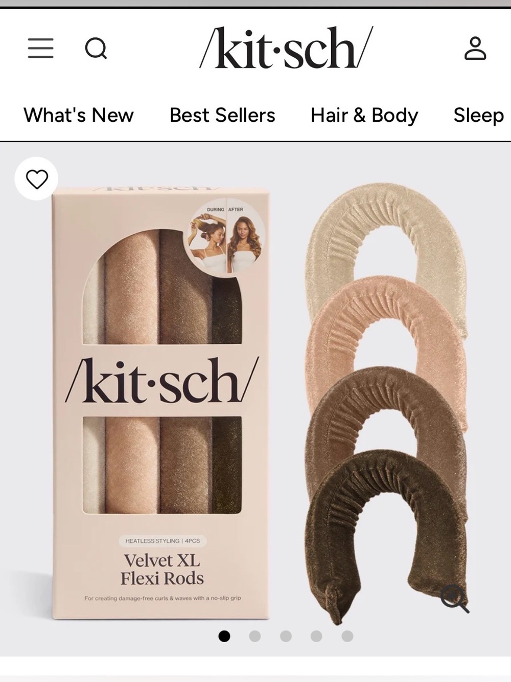 Kitsch Velvet XL Flexi Rods 4pc Set